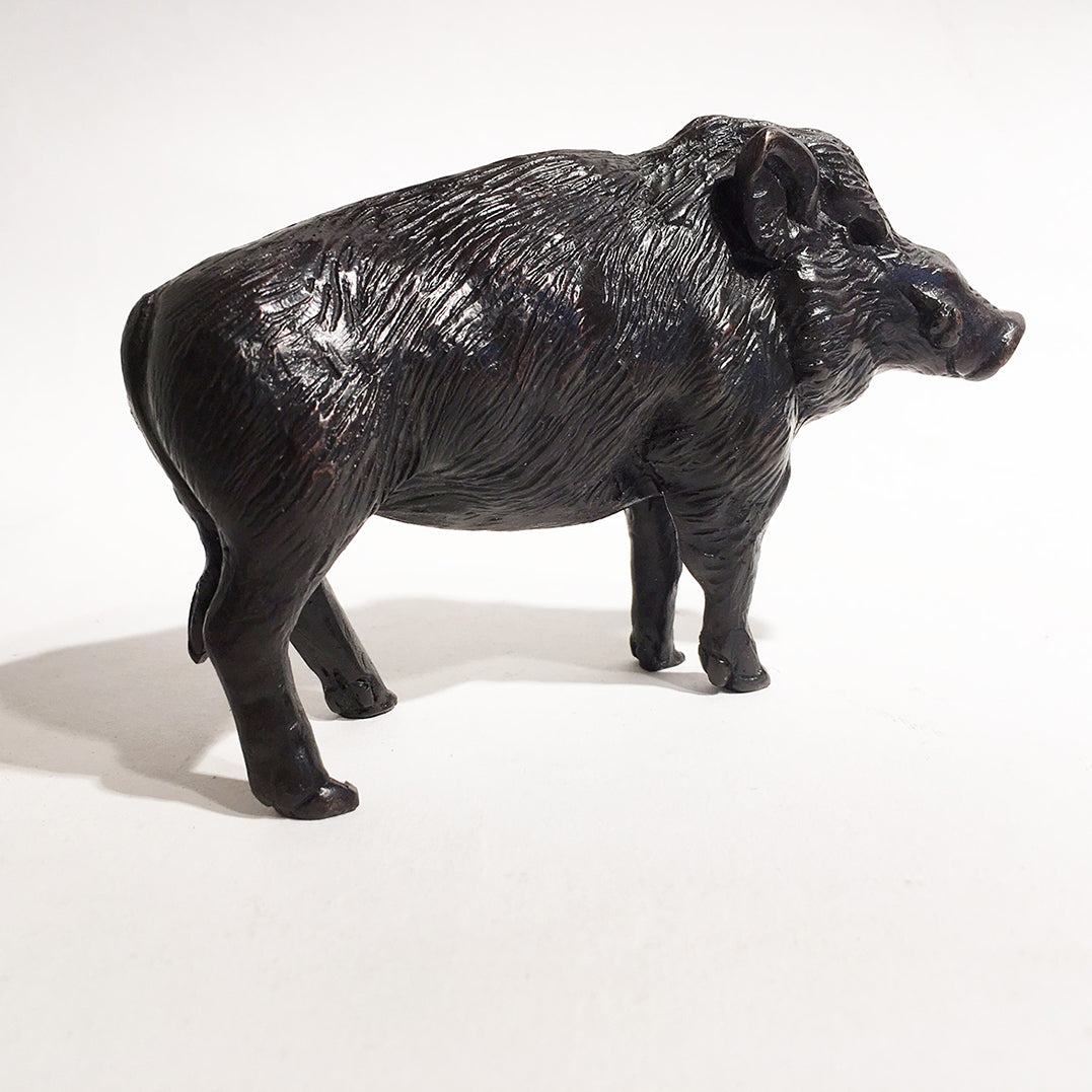 'Boar Standing' - Bronze Open Edition Sculpture by David Cemmick