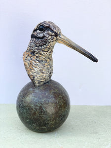 'Woodcock' - Bronze Hand Painted Limited Edition Sculpture by David Cemmick