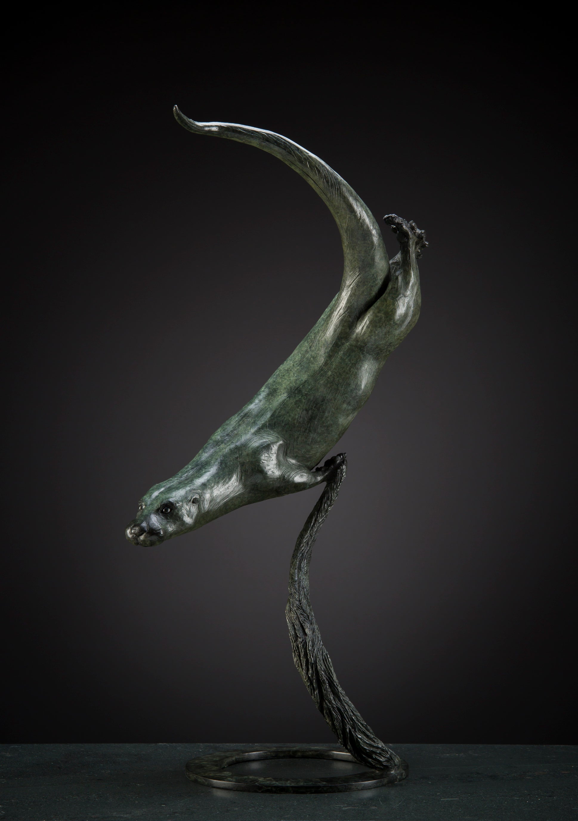'Otter Study' Limited Edition Bronze Sculpture by Ian Greensitt