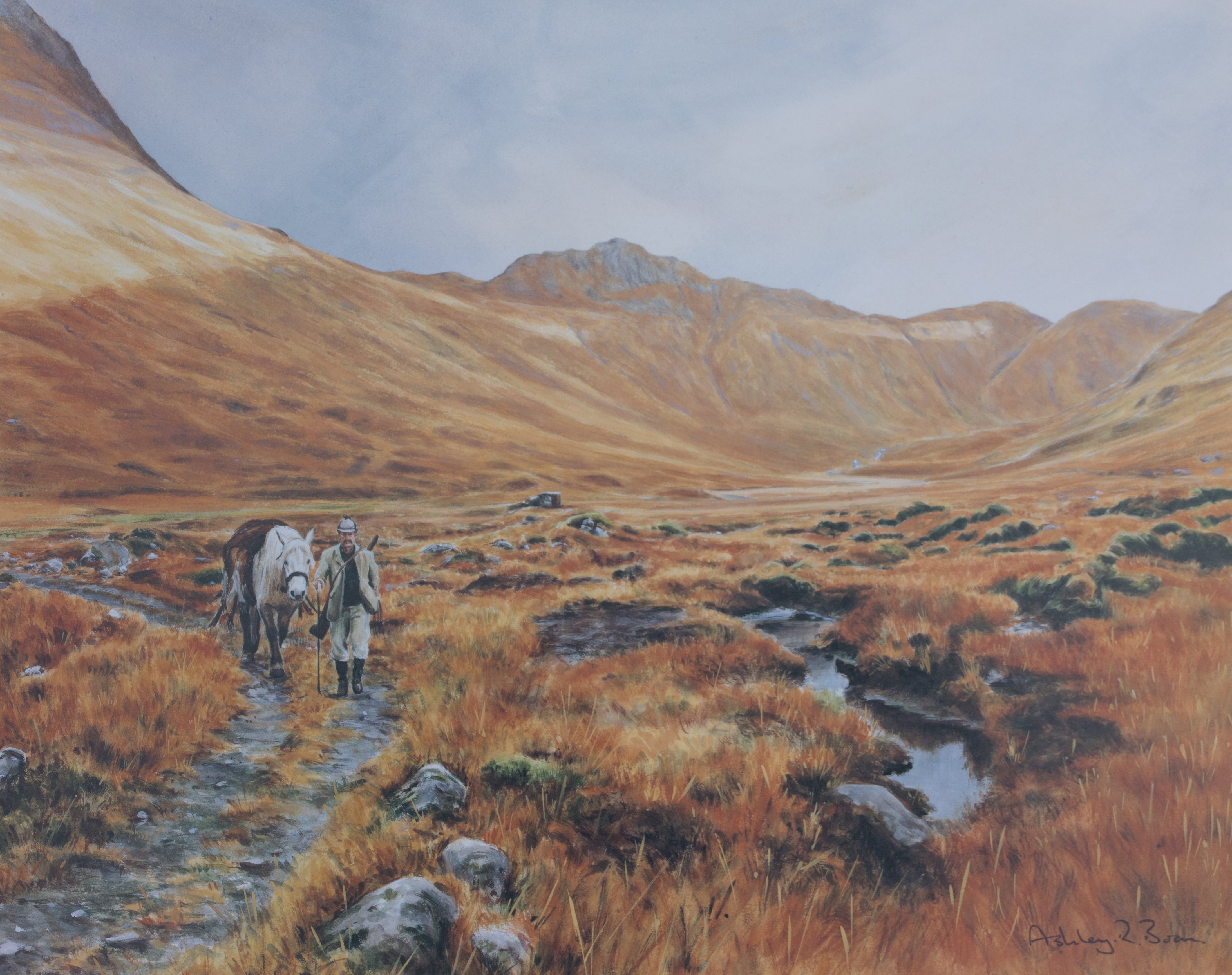 020. 'Coming Home, Kinloch Hourne' Limited Edition Print (100 only) by Ashley Boon - 14.5" x 18.25"
