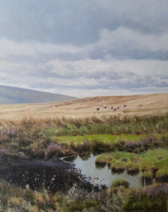 'Grouse over Hag' - Original Oil Painting by Alistair Makinson - 30 x 40cm