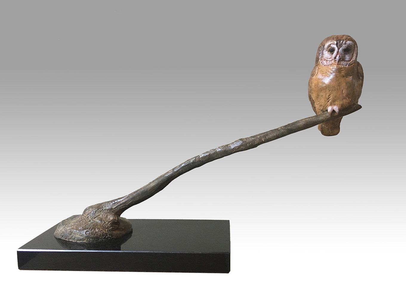 'Little Tawny Owl' - Bronze Limited Edition Sculpture by David Cemmick