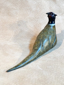 'Pheasant' - Solid Bronze Open Edition Sculpture by David Cemmick