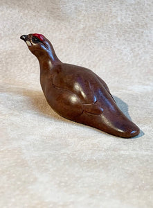 Red Grouse- Solid Bronze Open Edition Sculpture by David Cemmick