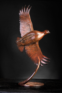 'Flushing Partridge III' Limited Edition Bronze Sculpture by Ian Greensitt