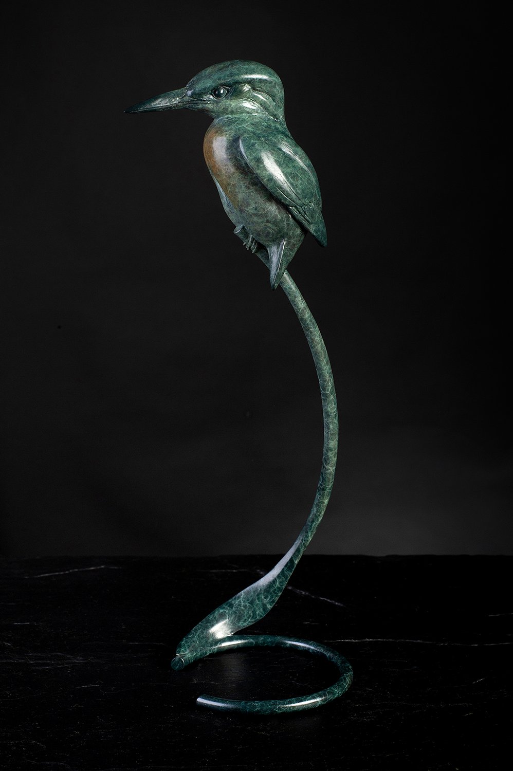 'Kingfisher 2019' Limited Edition Bronze Sculpture by Ian Greensitt