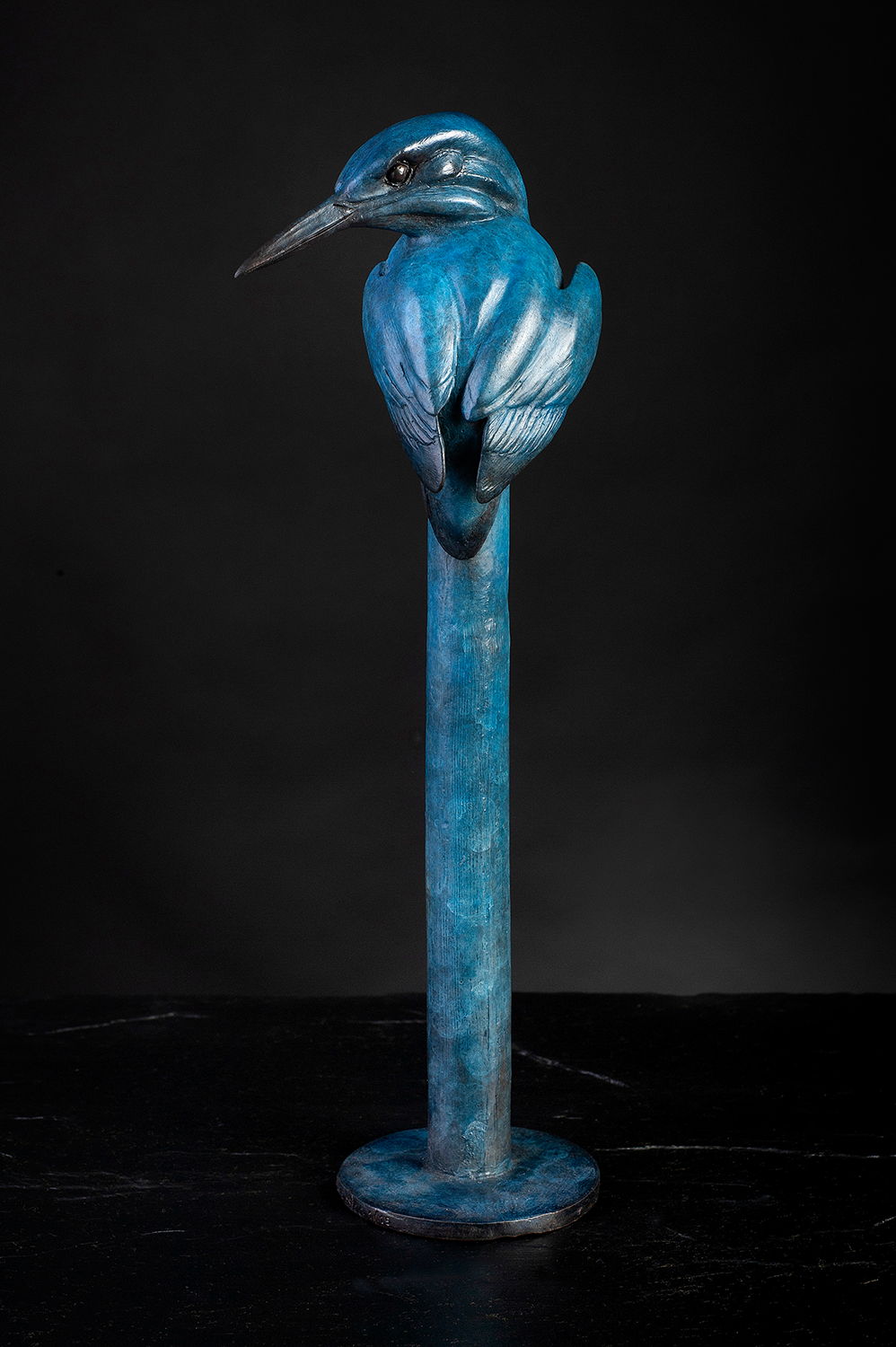 'Kingfisher Blue' Limited Edition Bronze Sculpture by Ian Greensitt