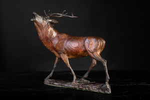 'Stag Study' Limited Edition Bronze Sculpture by Ian Greensitt