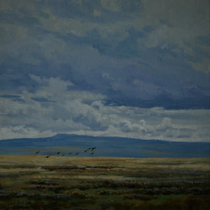 'Stormy Skies' - Original Oil Painting by Alistair Makinson - 20 x 20cm