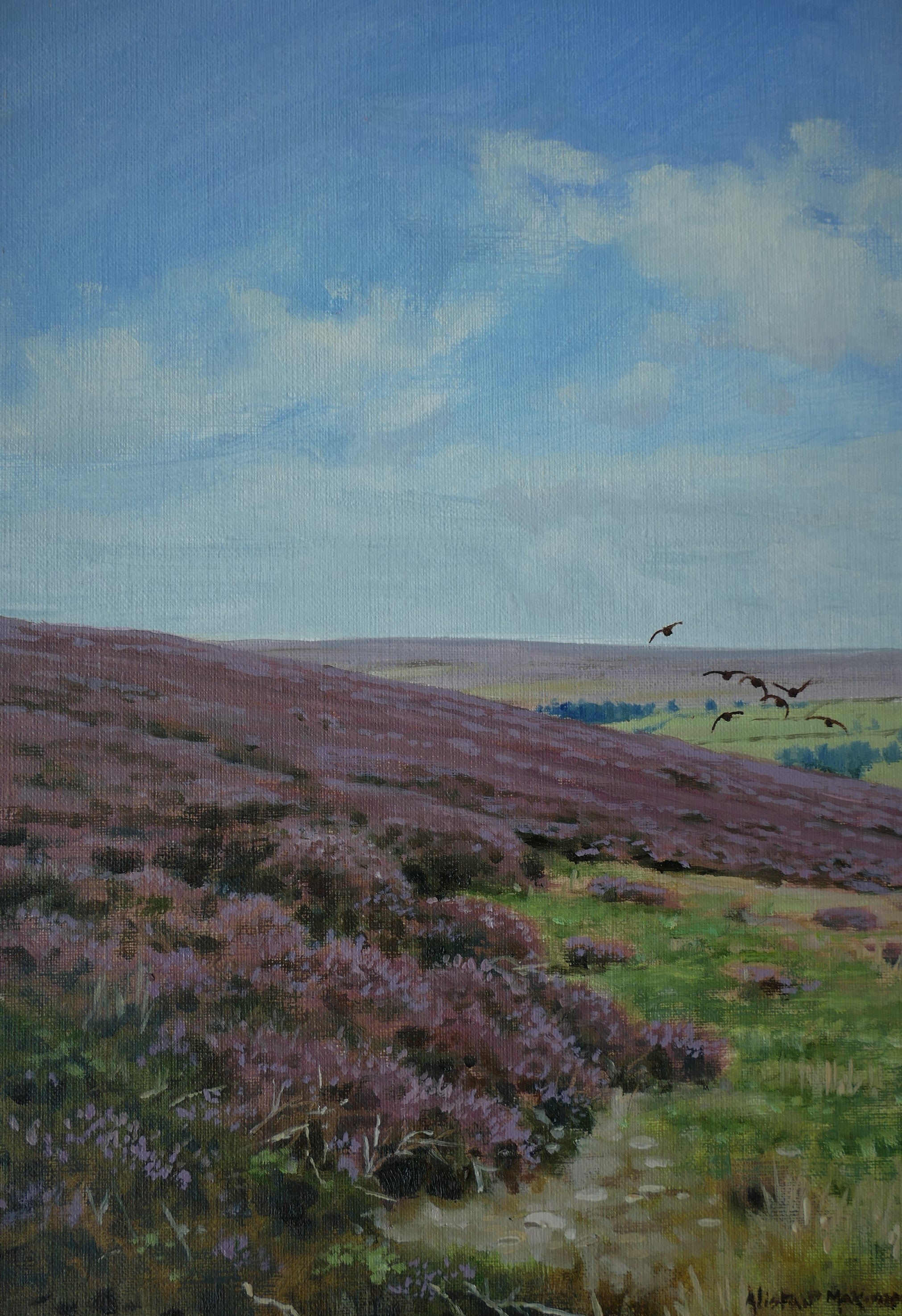'Bransdale Grouse' - Original Oil Painting by Alistair Makinson - 20 x 30cm
