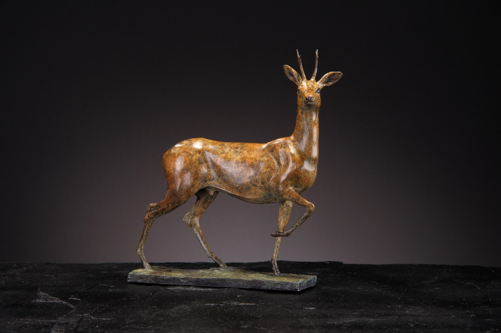 'Roe Deer' - Limited Edition Bronze sculture by Ian Greensitt