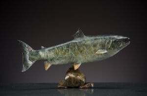'Salmon II' Limited Edition Bronze Sculpture by Ian Greensitt