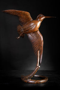 'Flushing Woodcock III' - Limited Edition Bronze sculture by Ian Greensitt