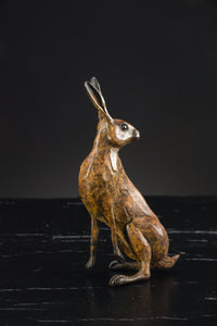 'Hare Study III' Limited Edition Bronze Sculpture by Ian Greensitt