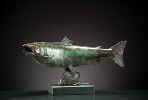 'Salmon III' Limited Edition Bronze Sculpture by Ian Greensitt