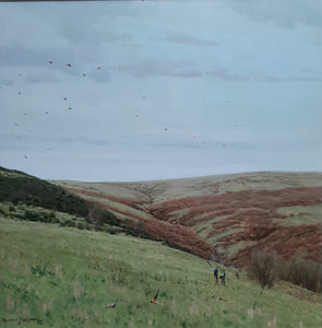 'Plas Dinam Shoot' - Original Oil Painting by Alistair Makinson - 50 x 50cm