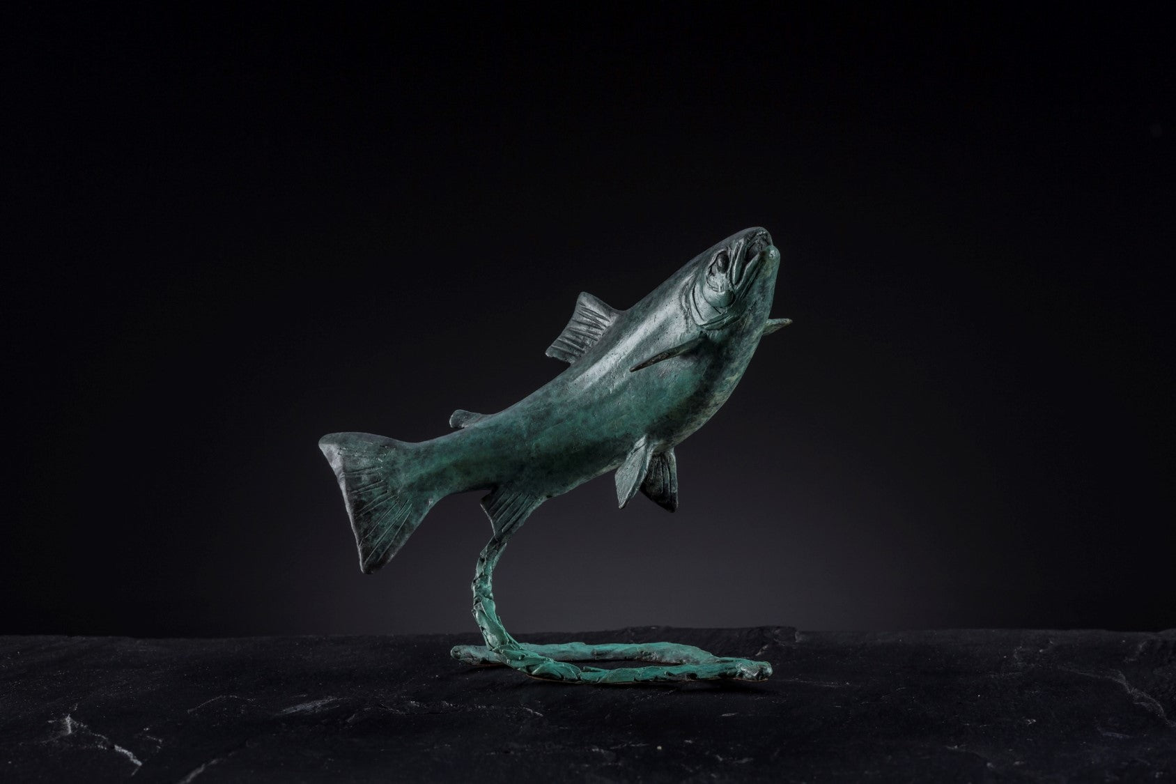 'Trout' Limited Edition Bronze Sculpture by Ian Greensitt